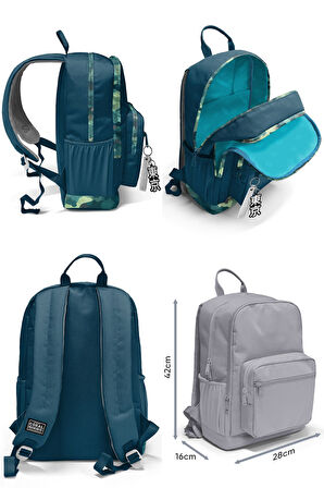 Coral High Üçlü İlk ve Ortaokul Okul Çanta Seti - Nefti Kamuflaj - Erkek Çocuk