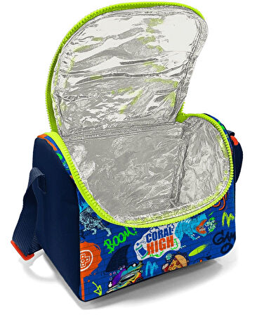 Coral High Saks Grafiti Işıklı Tekerlekli Okul Çantası ve Beslenme Seti - Erkek Çocuk