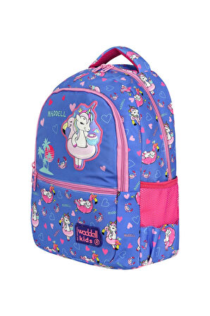 Waddellbag Mor Pembe Unicorn Kız Çocuk Üçlü İlkokul Çanta Seti