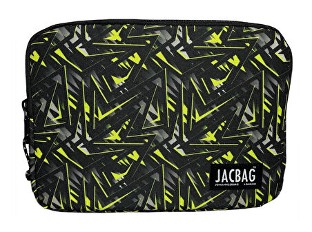 Jacbag Sarı Geometrik Unisex Çocuk Tablet Çantası/Kılıfı (Suya Dayanıklı Malzeme)