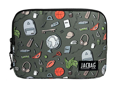 Jacbag College Gri Erkek Tablet Çantası/Kılıfı (Suya Dayanıklı Malzeme)