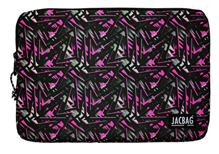 Jacbag Pembe Geometrik A4 Evrak Notebook ve Tablet Taşıma Çantası/Kılıfı