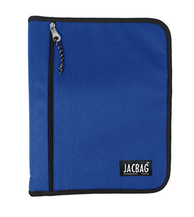 Jacbag Saks Mavi A4 Organizer Fermuarlı Dosya ve Evrak Çantası (Erkek)