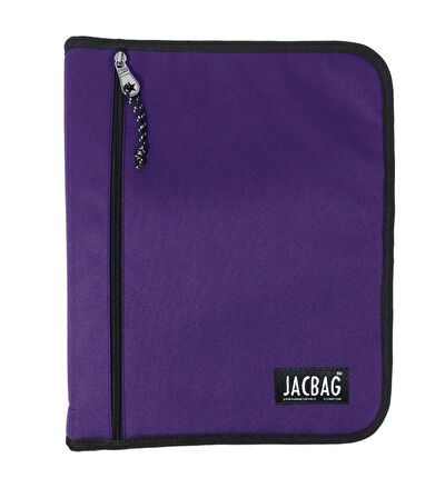 Jacbag Mor A4 Organizer Fermuarlı Dosya ve Evrak Çantası (Kadın)