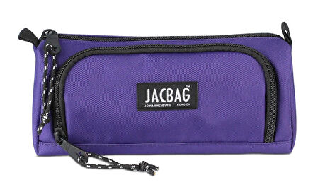 Jacbag Prime XL Lastik Ayraçlı İki Bölmeli Mor Kalem Çantası(Kadın/Kız Çocuk)