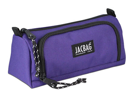 Jacbag Prime XL Lastik Ayraçlı İki Bölmeli Mor Kalem Çantası(Kadın/Kız Çocuk)