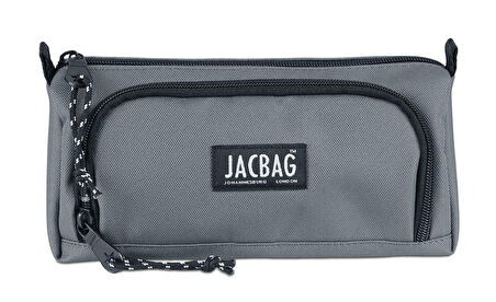 Jacbag Prime XL Lastik Ayraçlı İki Bölmeli Gri Erkek Kalem Çantası