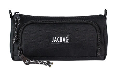 Jacbag Prime XL Lastik Ayraçlı İki Bölmeli Kalem Çantası Siyah