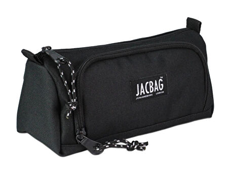 Jacbag Prime XL Lastik Ayraçlı İki Bölmeli Kalem Çantası Siyah