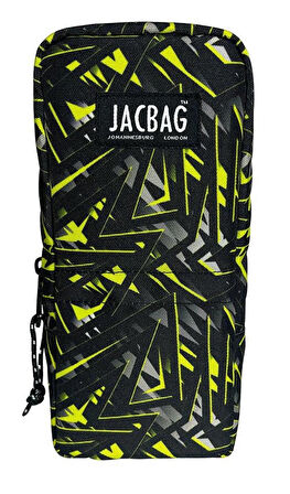 Jacbag Sarı Geometrik Unisex Masaüstü Büyük Kalemlik/Kalem Çantası