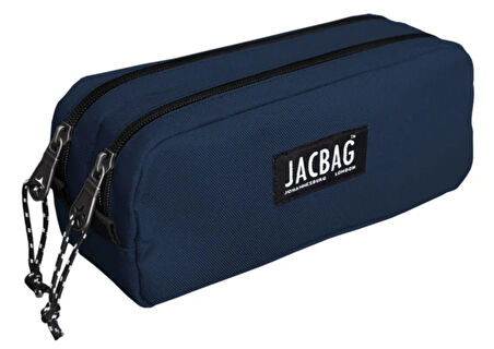 Jacbag Lacivert İki Gözlü Okul Kalem Çantası - Erkek Çocuk