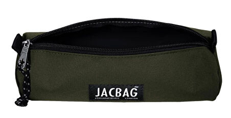 Jacbag Haki Yeşil Erkek Çocuk Tek Gözlü Silindir Kalemlik - Kalem Kutusu