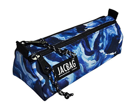 Jacbag Dual Prime İki Bölmeli Üçgen Mavi Dumanlı Erkek Çocuk Kalem Çantası