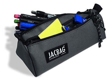 Jacbag Dual Prime İki Bölmeli Üçgen Gri Erkek Çocuk Kalem Çantası