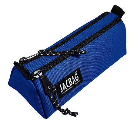 Jacbag Dual Prime İki Bölmeli Üçgen Saks Mavi Erkek Çocuk Kalem Çantası