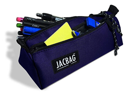 Jacbag Dual Prime İki Bölmeli Üçgen Mor Kız Çocuk/Kadın Kalem Çantası