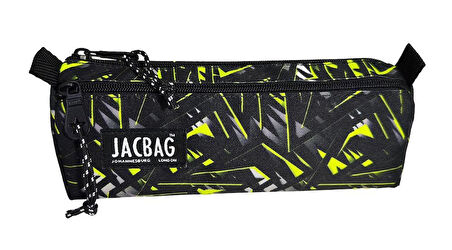 Jacbag Dual Prime İki Bölmeli Üçgen Sarı Geometrik Erkek Kalem Çantası