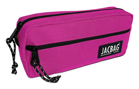 Jacbag Çift Fermuarlı Pembe Kız Çocuk Kalem Kutusu