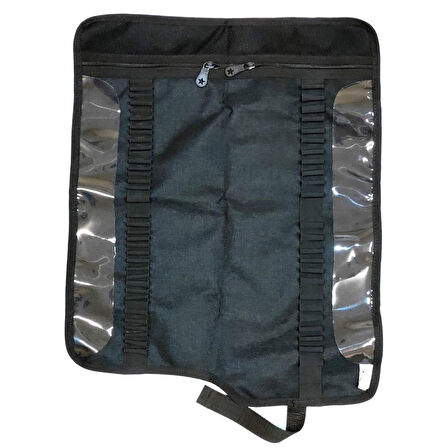 Jacbag Senior XL Lastik Ayraçlı Cepli Katlanır Lacivert Sanatsal Kalem Çantası