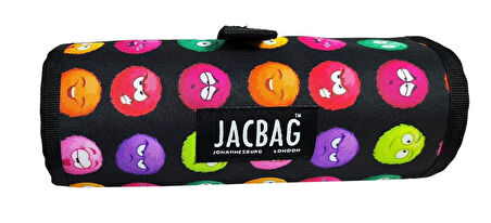 Jacbag Emoji Senior Sanatsal Rulo Organizer Kalem Çantası (Siyah/Renkli - Kız Çocuk/Kadın)