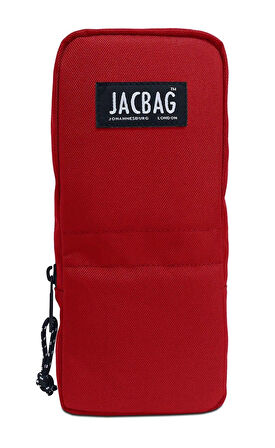 Jacbag Kırmızı Unisex Masaüstü Büyük Kalemlik/Kalem Çantası