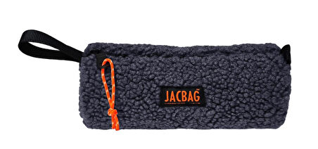 Jacbag Teddy Silindir Peluş Kalem Çantası Gri - Pembe