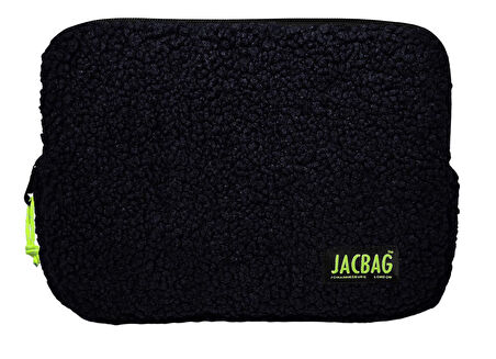 Jacbag Teddy Siyah/Sarı Peluş Erkek Çocuk Tablet Çantası