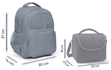 Coral High Kız Çocuklara Özel İlkokul Çantası ve Beslenme Çantası Takım - Mor Pembe Dondurma Unicorn