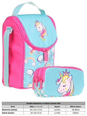 Kaukko Beslenme Çantası ve Kalem Çantası Seti