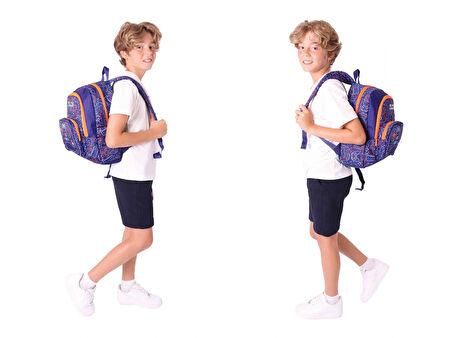 Kaukko Kids Erkek Çocuk Oyun Desenli Üçlü Okul Çanta Seti(Okul Çantası+Beslenme Çantası+Kalemlik)
