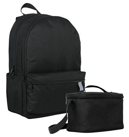 Cennec İkili Siyah İlkokul Okul Çantası Seti - Erkek Çocuk - SETUMT5120B