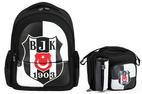 Beşiktaş Lisanslı Okul Sırt Çantası ve Beslenme Çantası Seti - SETME25360B