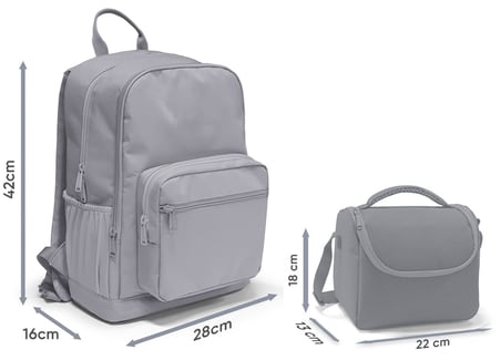 Coral High Sarı Pembe Çizgi Desenli (Kız Çocuk) Okul Sırt ve Beslenme Çantası Seti - SETYGN33223B