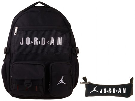Jordan Air Brooklyn Black Siyah İkili Sırt Çantası ve Kalemlik Seti - Erkek Çocuk - SETJA-Q3180C