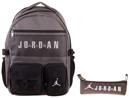 Jordan Air Brooklyn Grey Gri İkili Sırt Çantası ve Kalemlik Seti - Erkek Çocuk - SETJA-Q3182C