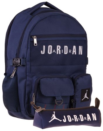 Jordan Air Brooklyn Navy Blue Lacivert İkili Sırt Çantası ve Kalemlik Seti - Erkek Çocuk - SETJA-Q3184C