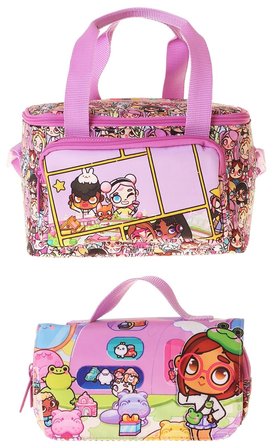 Kaukko Kids Kız Çocuk Nagy Baskılı Pembe Thermo Beslenme Çantası ve Kalemlik Seti - SETKK-L5334