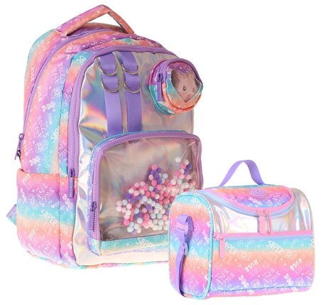 Kaukko Kids Rule Kız Çocuk Lila İlkokul Sırt Çantası ve Beslenme Çanta Seti - SETKK-L5348B