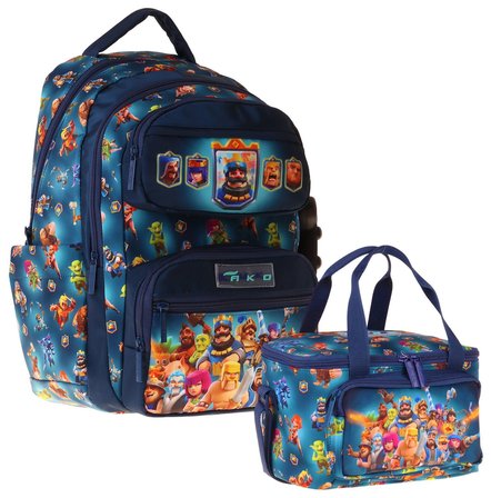 Kaukko Kids Boom Erkek Çocuk Lacivert İlkokul Sırt Çantası ve Beslenme Çanta Seti - SETKK-L5419B