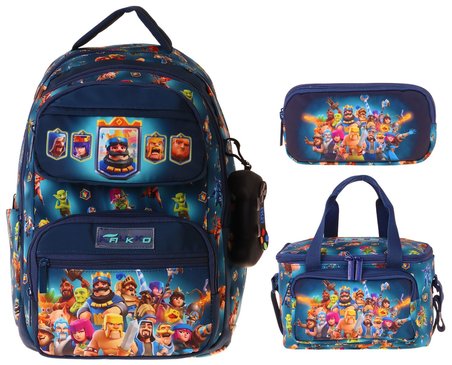 Kaukko Kids Boom(Lacivert Renk) Erkek Çocuk Üçlü İlkokul Okul Çantası Seti/Takımı - SETKK-L5419A