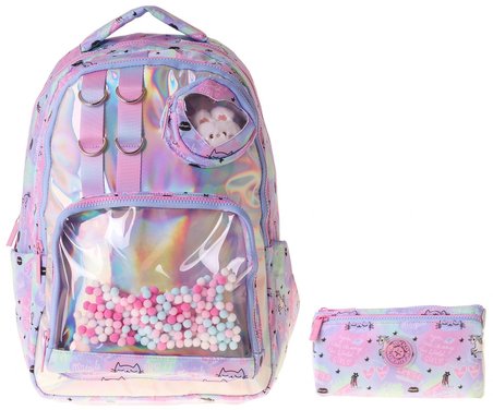 Kaukko Kids Dream Çok Renkli Kız Çocuk İlkokul Sırt Çantası ve Kalem Çantası Seti - SETKK-L5343C