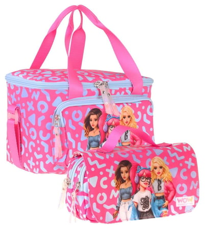 Wow Generation Kız Çocuk Girl Friends (Kırmızı) Thermo Beslenme Çantası ve Kalemlik Seti - SETWG-W6060