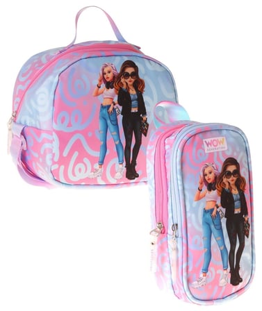 Wow Generation Kız Çocuk Wonderful (Pembe - Turkuaz) Thermo Beslenme Çantası ve Kalemlik Seti - SETWG-W6070