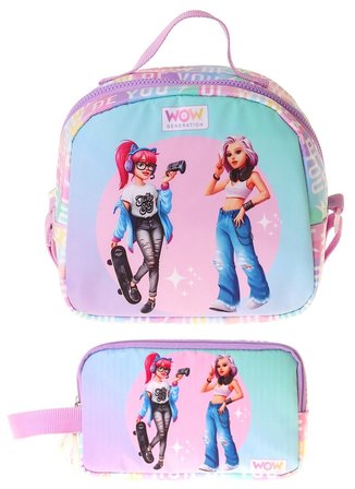 Wow Generation Kız Çocuk Be You (Yeşil - Mor) Thermo Beslenme Çantası ve Kalemlik Seti - SETWG-W6086