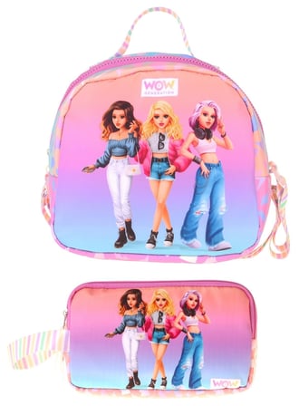 Wow Generation Kız Çocuk Shine (Turuncu - Mor) Thermo Beslenme Çantası ve Kalemlik Seti - SETWG-W6091
