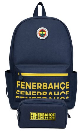 Fenerbahçe İkili Okul Çantası ve Kalemlik Seti Sarı (Fenerbahçe Kabartmalı) Erkek Çocuk - SETFB26733C