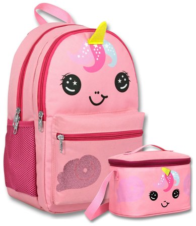 Ümit Çanta Kız Çocuk Sevimli Unicorn Desenli Okul Çantası+Beslenme Çantası Seti - SETUMT6042B