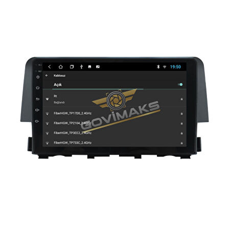 GOVİMAKS HONDA CİVİC FC5  2016 - 2021 6 GB RAM 128 GB HAFIZA ANDROID MULTIMEDIA TEYP