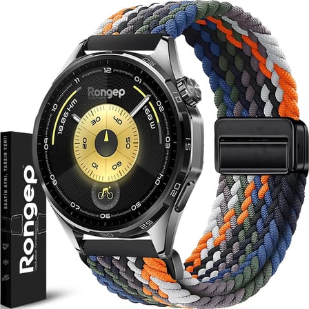 [Örgü Loop] Huawei ile Uyumlu 22mm Kordon GT6/GT6 Pro/GT Runner 2/GT5/5 Pro/GT4/GT3/3 Pro 46mm için Manyetik Toka GT6 Pro Kordon Terletmeyen Elastik Kumaşlı GT6 46mm Kordonu