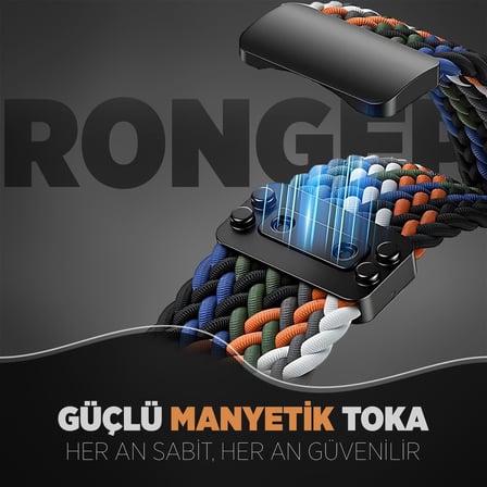 [Örgü Loop] Huawei ile Uyumlu 22mm Kordon GT6/GT6 Pro/GT Runner 2/GT5/5 Pro/GT4/GT3/3 Pro 46mm için Manyetik Toka GT6 Pro Kordon Terletmeyen Elastik Kumaşlı GT6 46mm Kordonu
